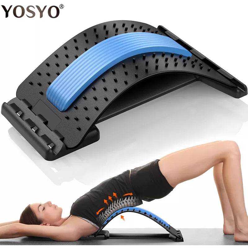Back Stretcher Acupuncture Level Four Adjustable Massager Lumbar and Cervical Support Plate Yoga Exercise Assistant Tool